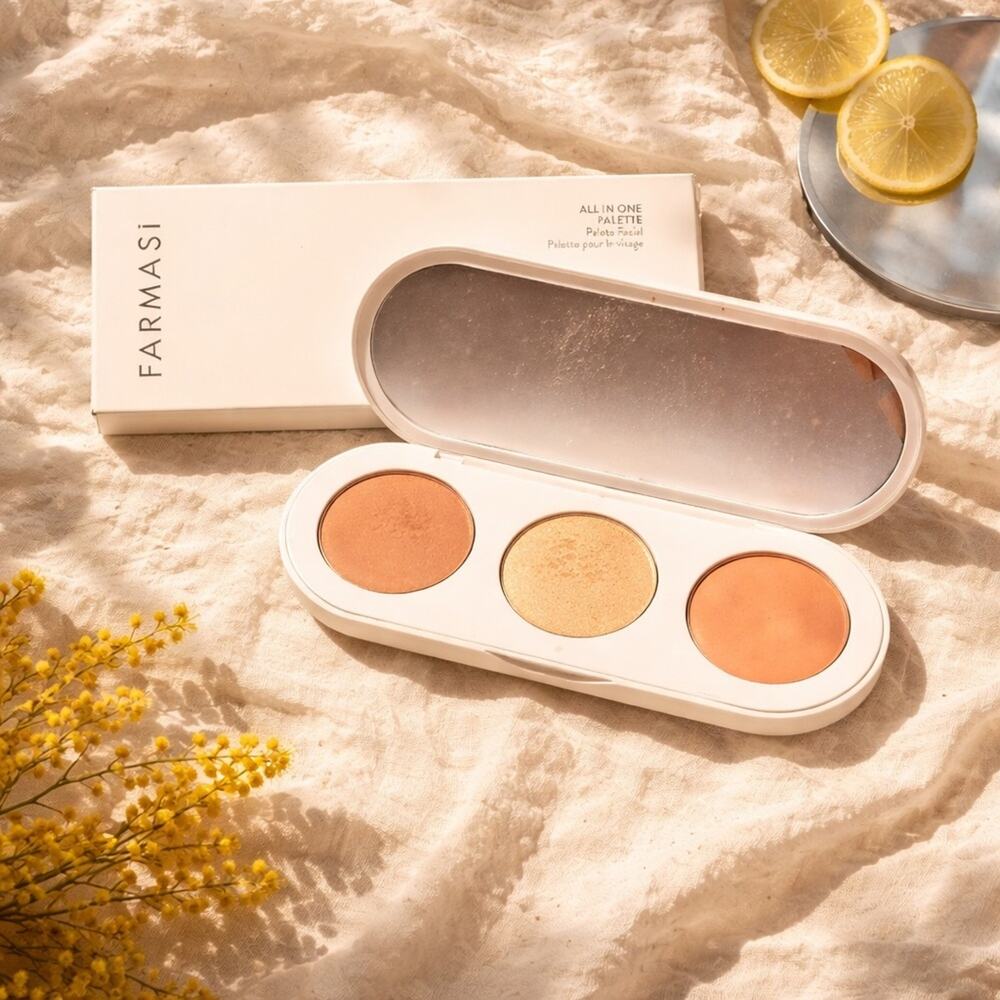 Farmasi All-in-One Makeup Palette- Fair to Medium, Blush, Bronzer, Highlighter.